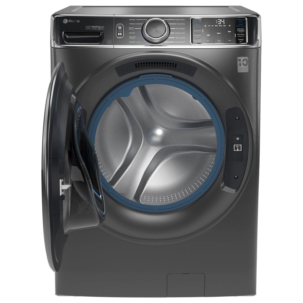 GE Profile 5.5 Cu. Ft. Smart Front Load Washer and 7.8 Cu. Ft. Electric Dryer Laundry Pair in Carbon Graphite, , large