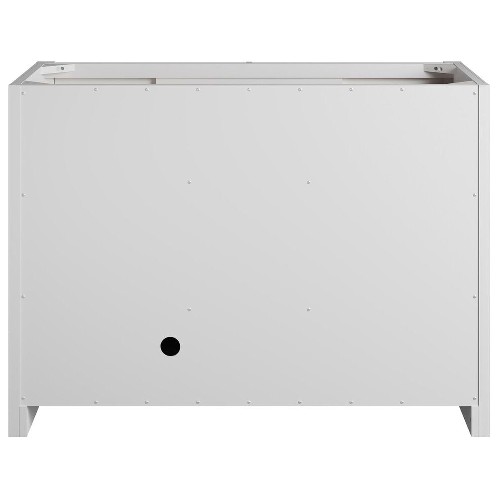 James Martin Bellshire 48" Single Bathroom Vanity in Bright White with 3 cm Parisien Bleu Silestone Top and Rectangular Sink, , large