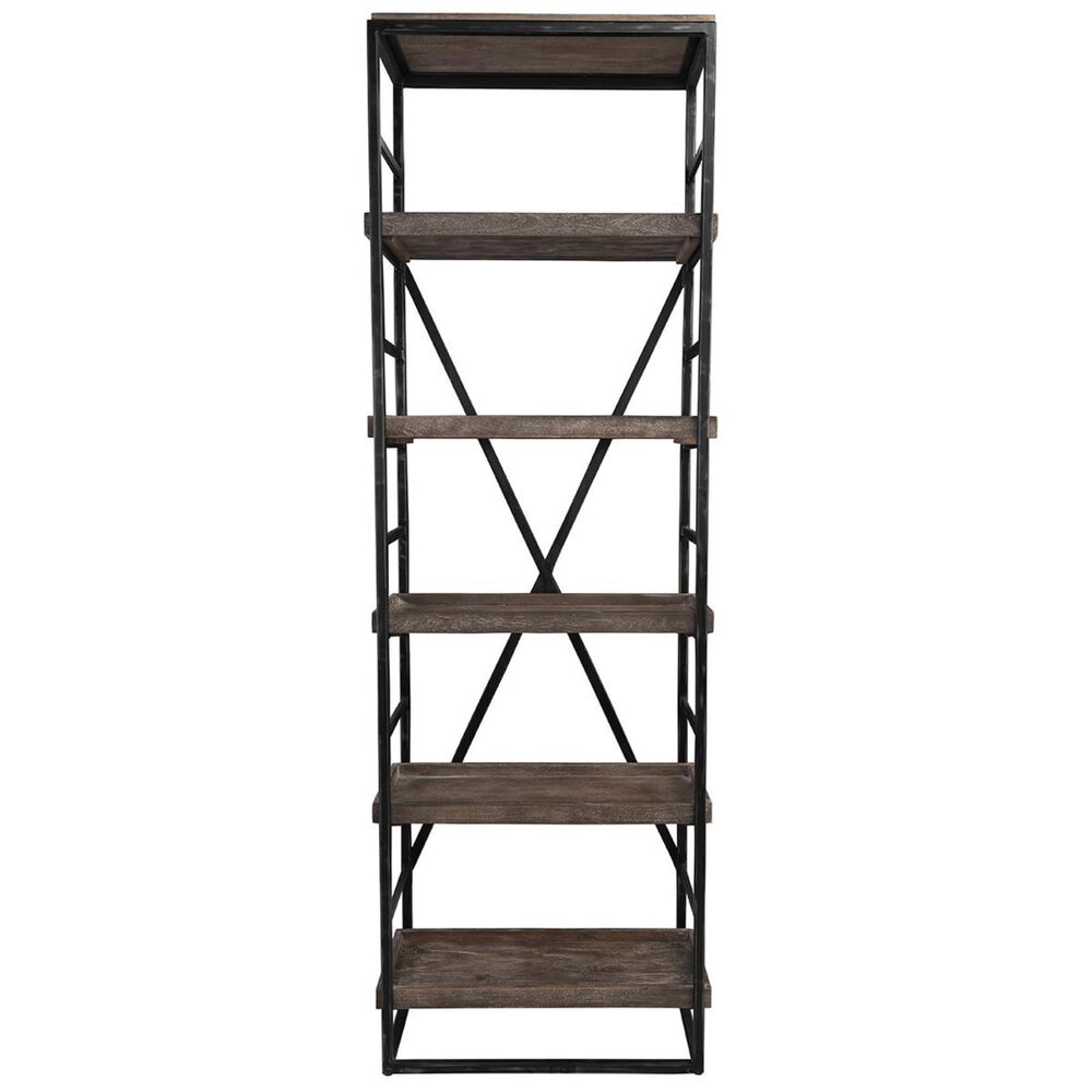 Classic Home Evan Bookshelf in Brown and Black, , large