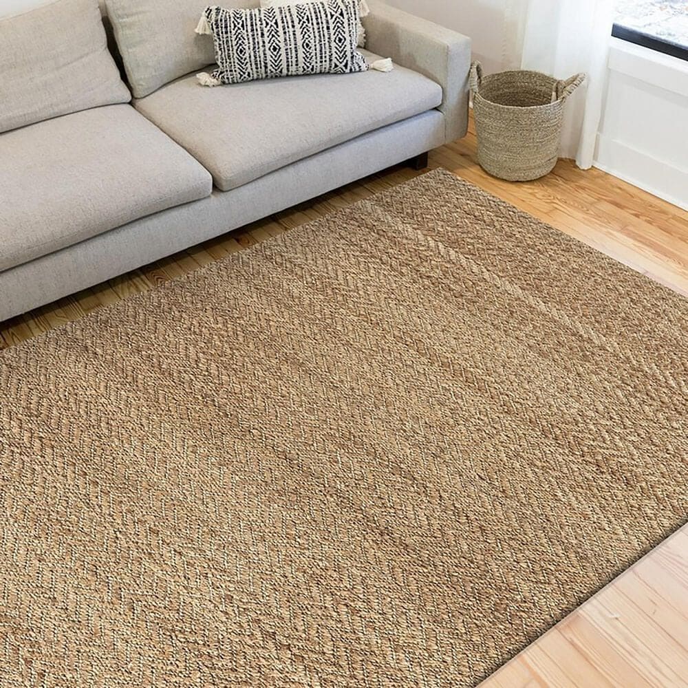 L&amp;R Resources Natural Fiber 7&#39;9&quot; x 9&#39;9&quot; Bright White Area Rug, , large