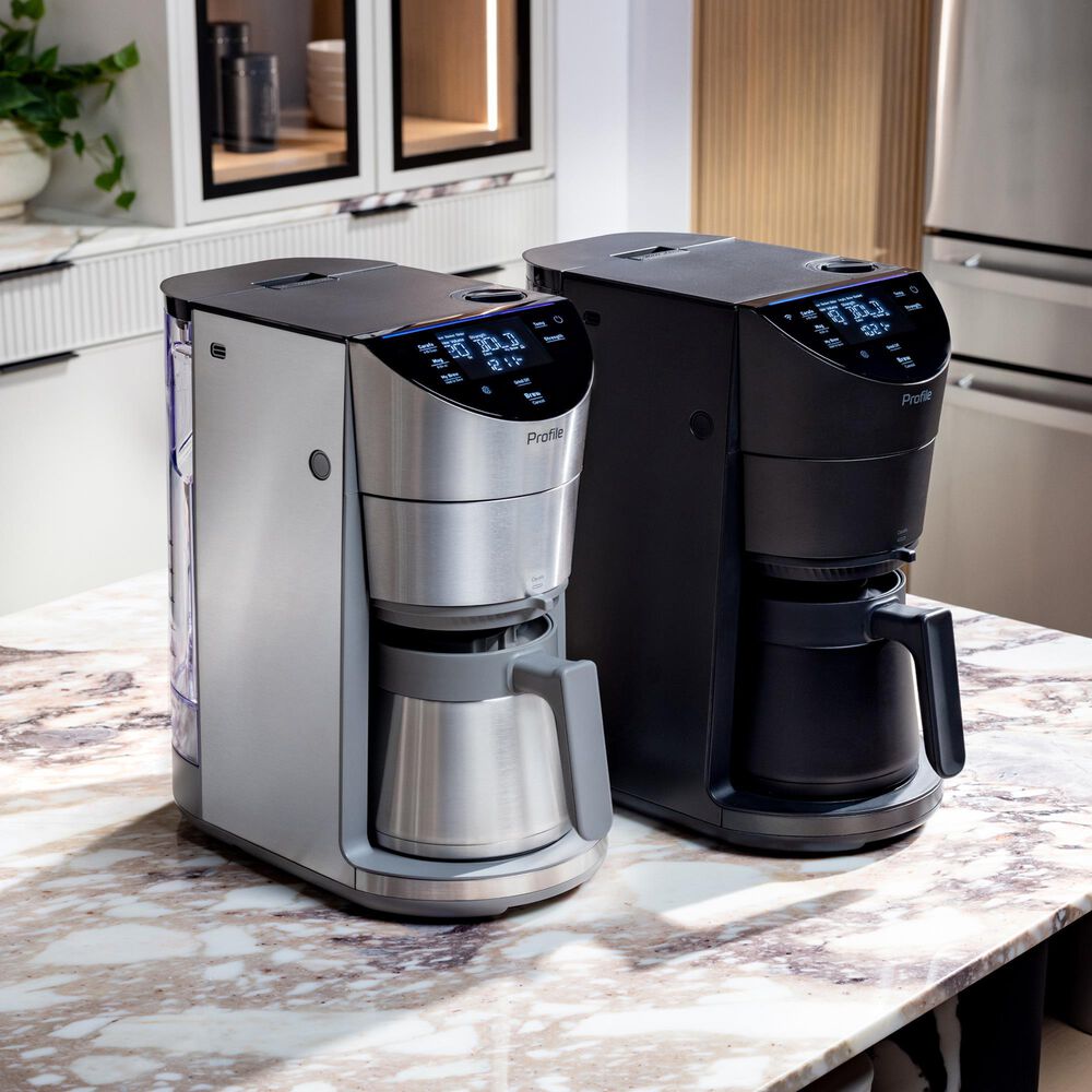 GE Profile Smart Grind and Brew Coffee Maker in Carbon Black, , large