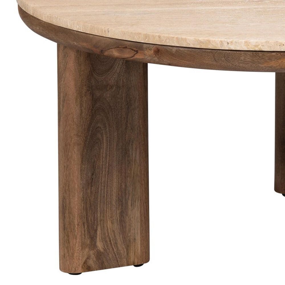 Slatehouse Mason Round Cocktail Table in Brown, , large