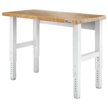 Gladiator 4" Adjustable Height Hardwood Workbench in White, , large