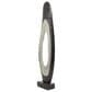 Maple and Jade Abstract Teardrop Decorative Sculpture in Satin Black and Silver, , large