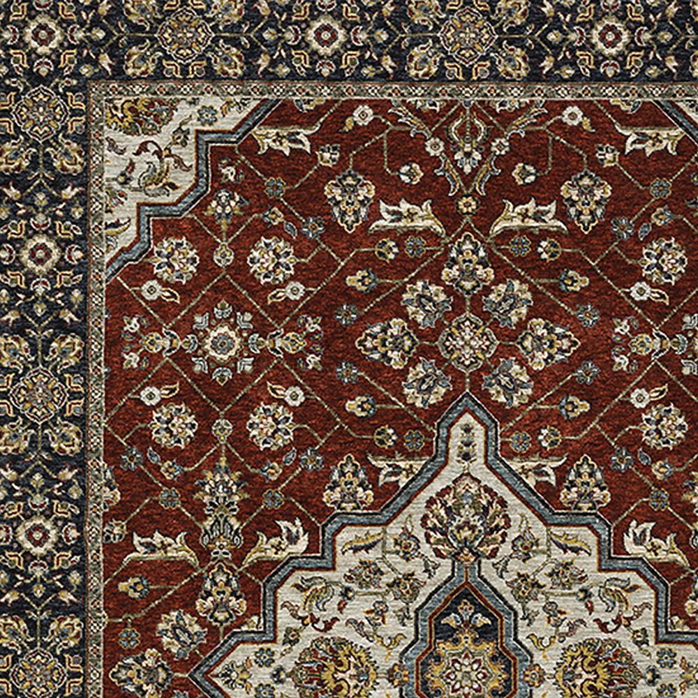 Oriental Weavers Aberdeen Persian Border 9&#39;10&quot; x 12&#39;10&quot; Red and Blue Area Rug, , large