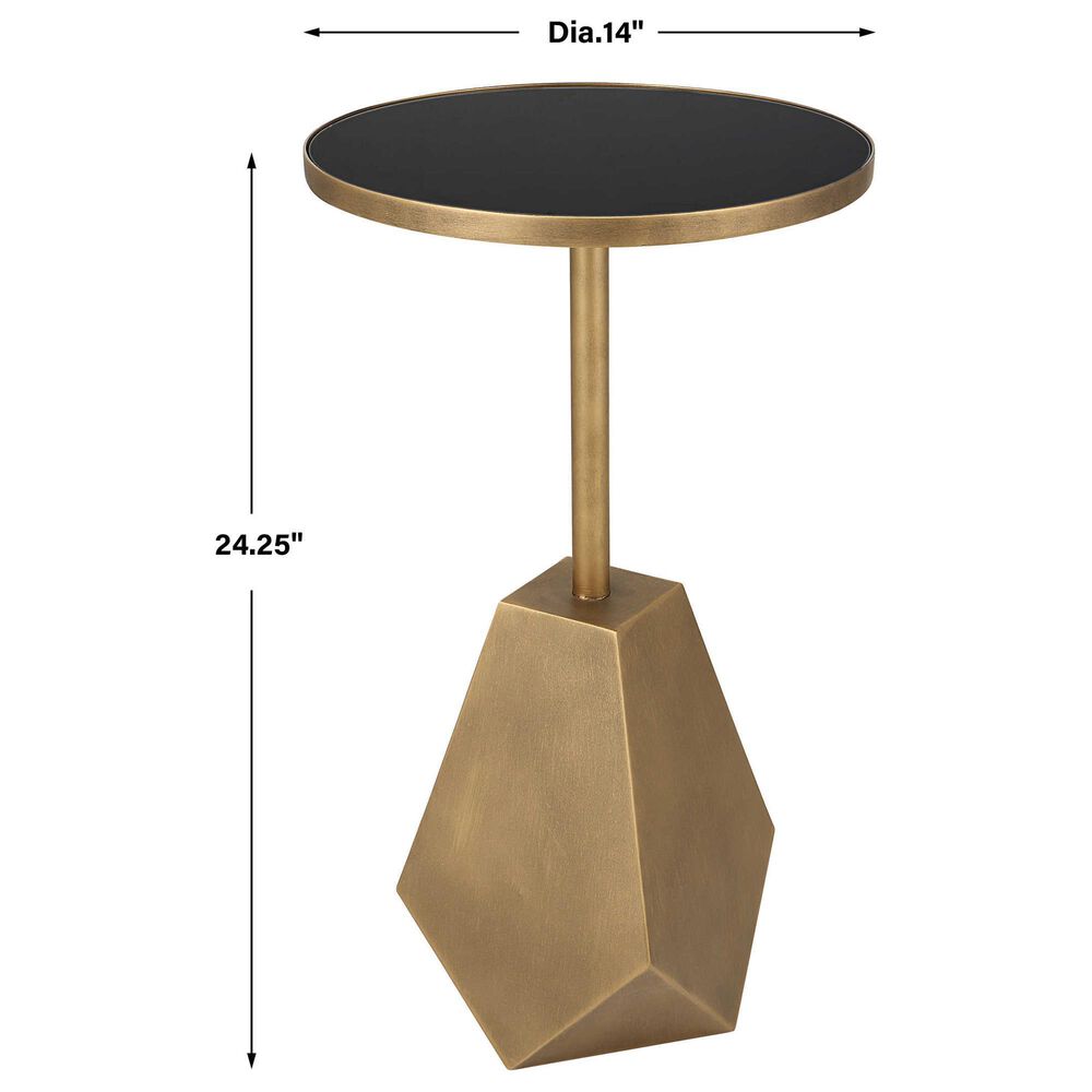 Uttermost Comet Accent Table in Black and Antique Bronze, , large