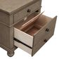 Riva Ridge Oxford King Sleigh Bed with Two Nightstands in Tan with USB Ports, , large