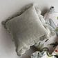 Creative Coop Secret Garden 18" Square Throw Pillow with Scalloped Flange in Green, , large