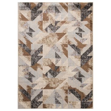 Signature Design by Ashley Jun 5" x 7" Brown, Cream and Gray Area Rug, , large