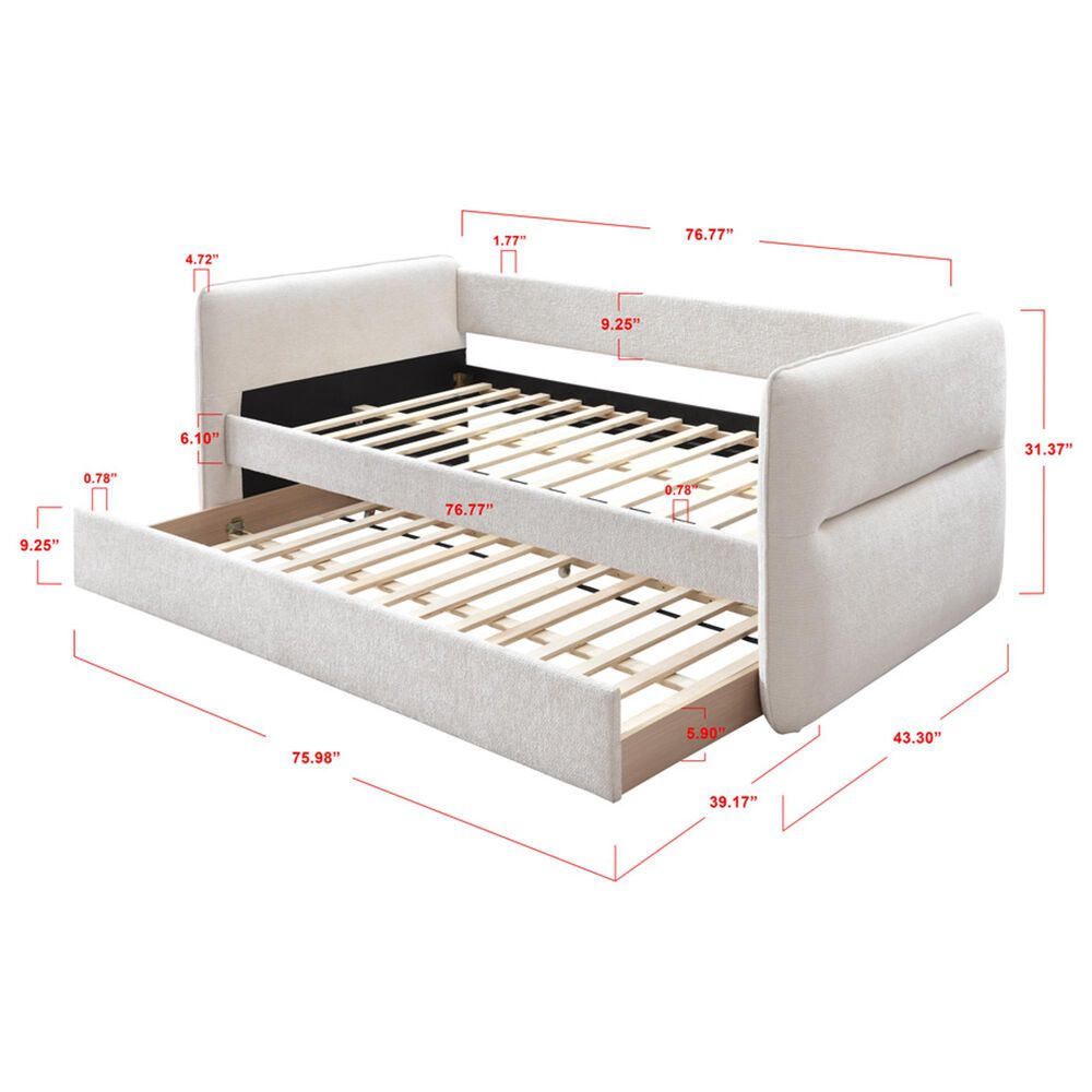 Crown Mark Philipa Daybed with Trundle without Mattresses, , large