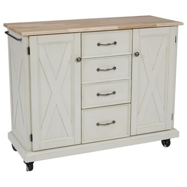 Homestyles Seaside Lodge Kitchen Cart in White, , large