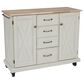 Homestyles Seaside Lodge Kitchen Cart in White, , large