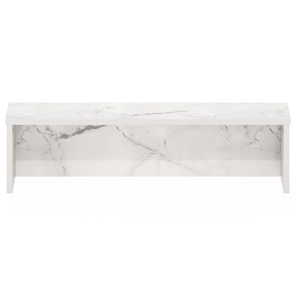 HOMLUX 23" Kitchen Counter Stackable Organizer Shelf in Marble White, , large