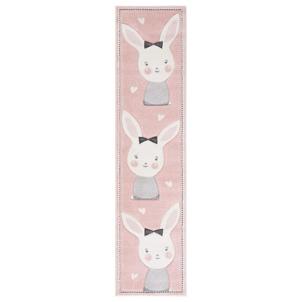 Safavieh Carousel CRK166P 2"3" x 6" Pink and Ivory Kids Runner, , large