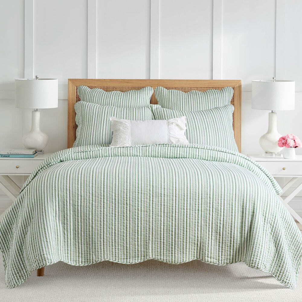 Levtex Martha 3-Piece King/Cal King Quilt Set in Sage and White, , large