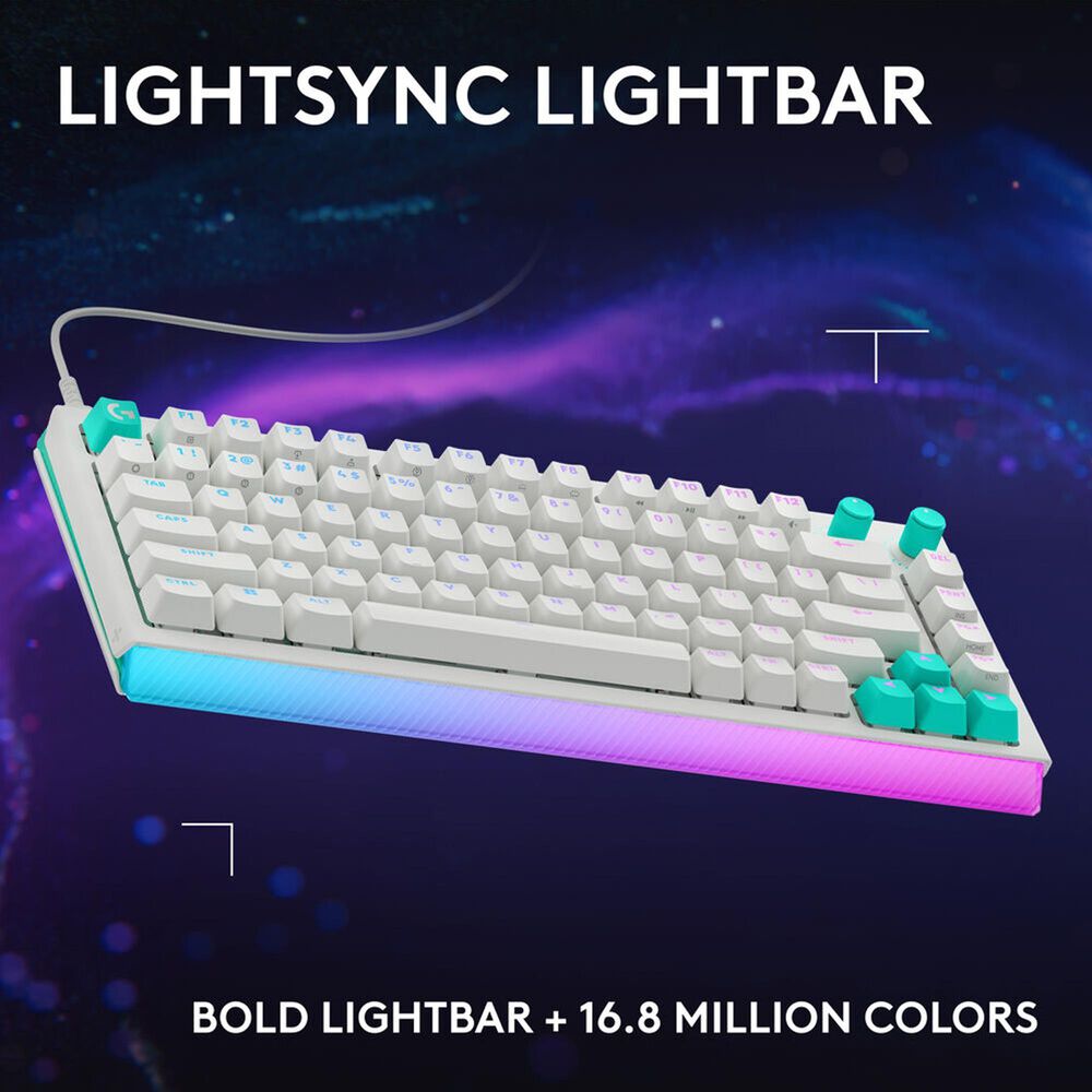 Logitech G512 X 75 Dual Swap Mechanical Gaming Keyboard with Tactile Switches in White, , large