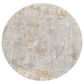 Surya Dresden Medium Gray, White, Light Slate, Gray, Mustard and Denim 6"7" Round Area Rug, , large