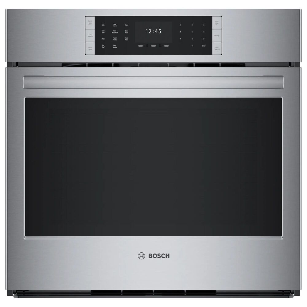 Bosch Benchmark 2-Piece Kitchen Package with 30&quot; Single Electric Wall Oven and 36&quot; Gas Cooktop in Stainless Steel and Black, , large