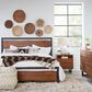 Home Trends & Design Aspen Platform King Bed in Walnut Brown and Antique Zinc, , large