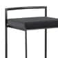 Lumisource Fuji Stackable Counter Stool with Black Velvet Cushion in Black (Set of 2), , large
