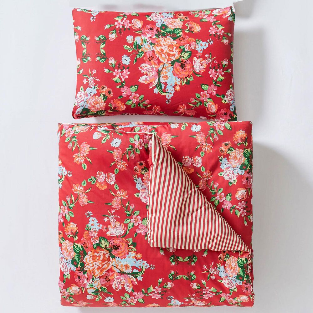 Peking Handicraft Garden Society 2-Piece Twin/Twin XL Comforter Set in Red, , large