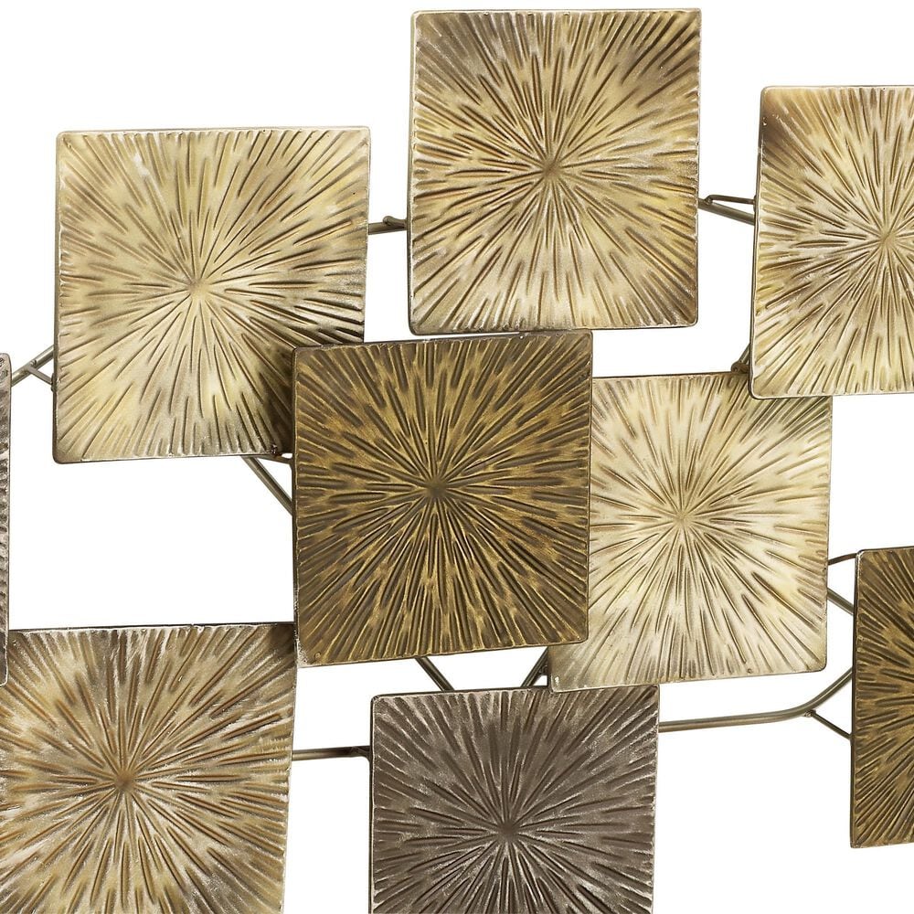 Maple and Jade 24&quot; x 43&quot; Wall Sculptures Carved Overlapping in Gold, , large