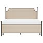 Richlands Furniture McArthur King Metal and Upholstered Poster Bed in Brown and Bronze, , large