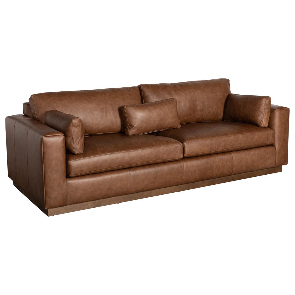 Bradington-Young Grady Leather Sofa in Mushroom, , large