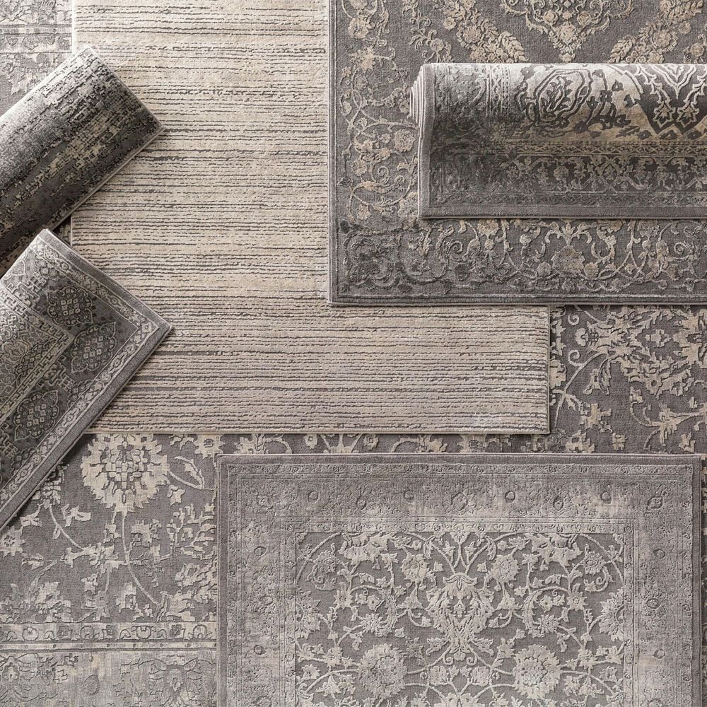 Surya Tibetan 9&#39;3&quot; x 12&#39;3&quot; Charcoal, Ivory and Tan Area Rug, , large