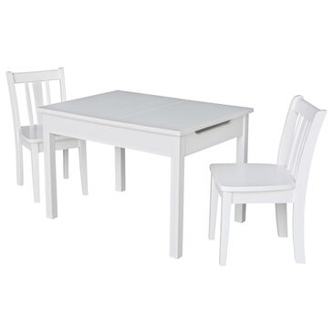 International Concepts San Remo 3 Piece Juvenile Table Set in White, , large