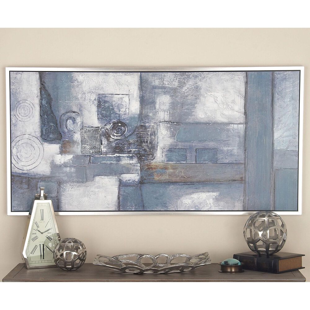 Maple and Jade 28&quot; x 55&quot; Abstract Wall Art in Neutral Gray, , large