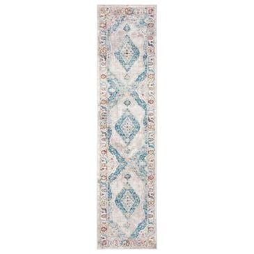 Safavieh Aria ARA116A 2" x 8" Blue and Ivory Runner, , large