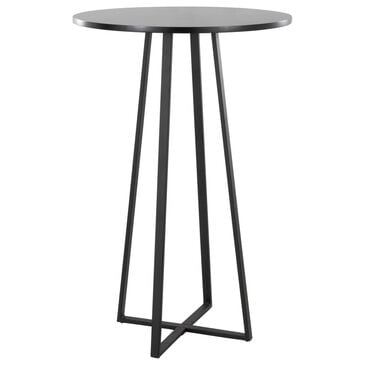 LumiSource Cosmo Bar Table in Black Metal and Black Wood, , large