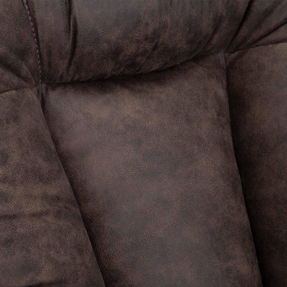 Moore Furniture Connery Manual Swivel Rocker Recliner in Amargo Coffee, , large