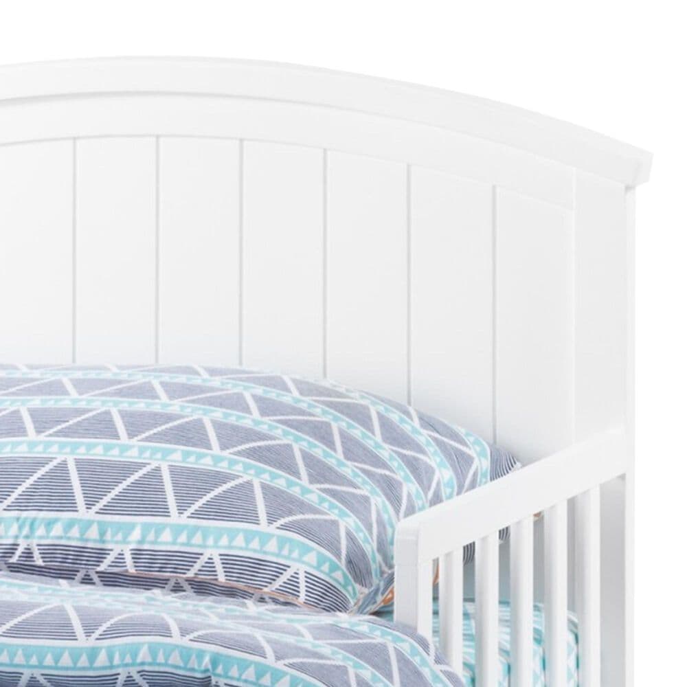 Foundations Worldwide Hampton Toddler Bed with Rails in Matte White, , large