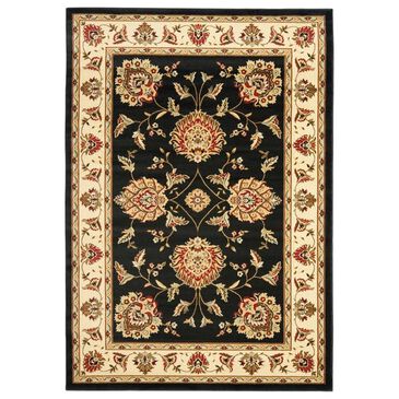 Safavieh Lyndhurst LNH555 3"3" x 5"3" Black and Ivory Area Rug, , large