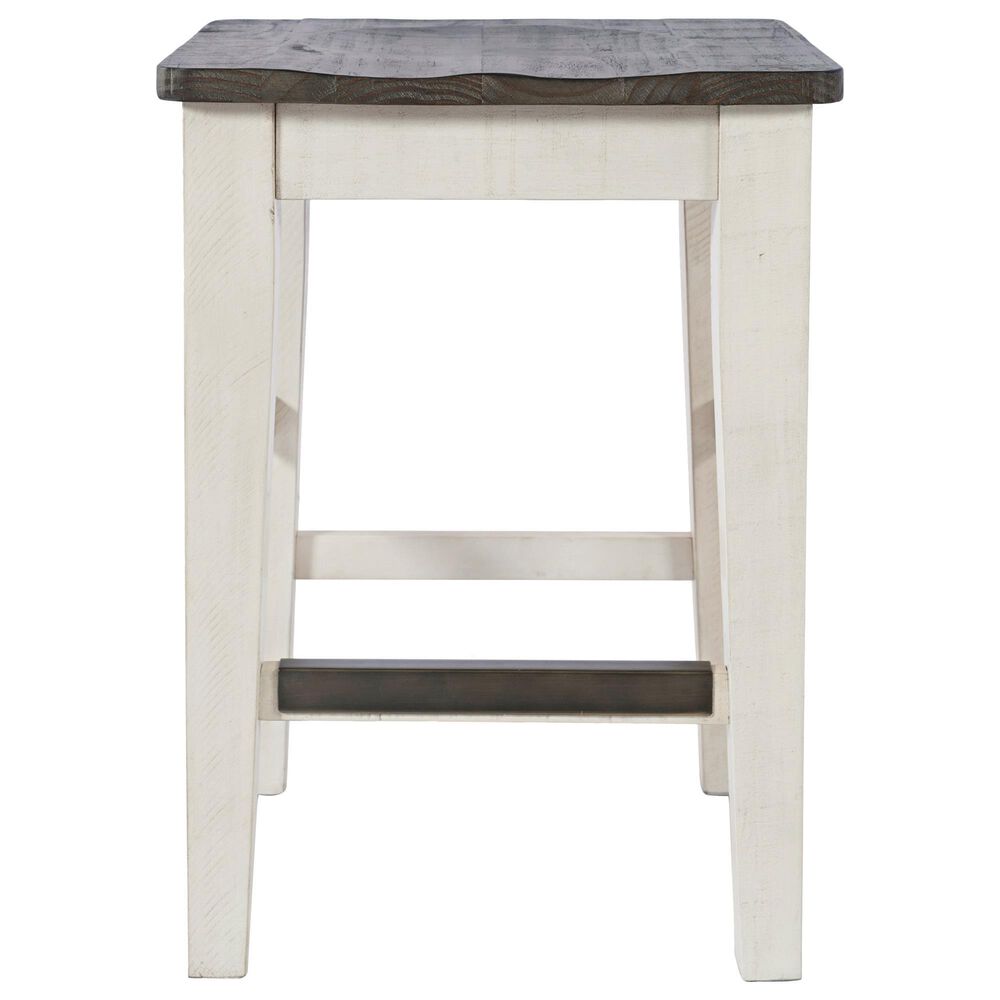 Waltham Madison County Sofa Console and 3 Stools in Vintage White and Barnwood, , large