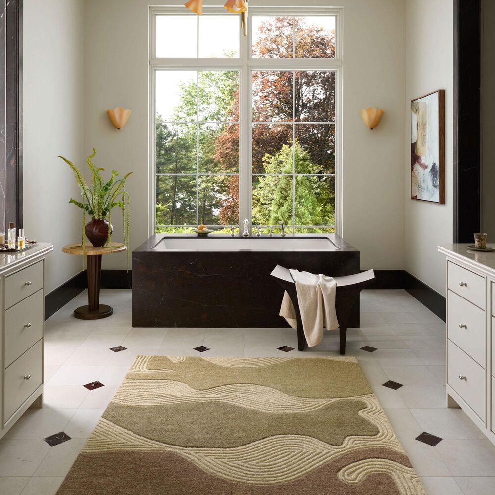 Loloi Madi Linen and Multicolor 3'6" x 5'6" Area Rug, , large