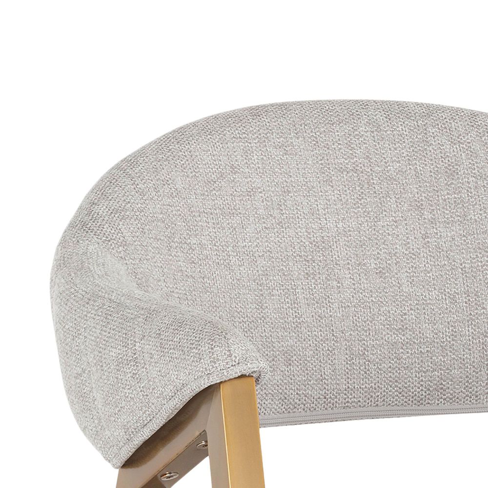 37B Burgos Dining Chair with Grey Cushion in Brushed Gold, , large