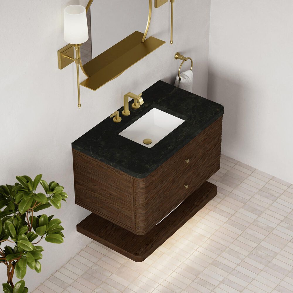 James Martin Allamari 36" Single Bathroom Vanity in Sable with 3 cm Phantome Eclos Top and Rectangular Sink, , large