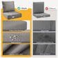 Sunwell Garden 22" Outdoor Seat and Back Cushion Set in Gray (Set of 2), , large