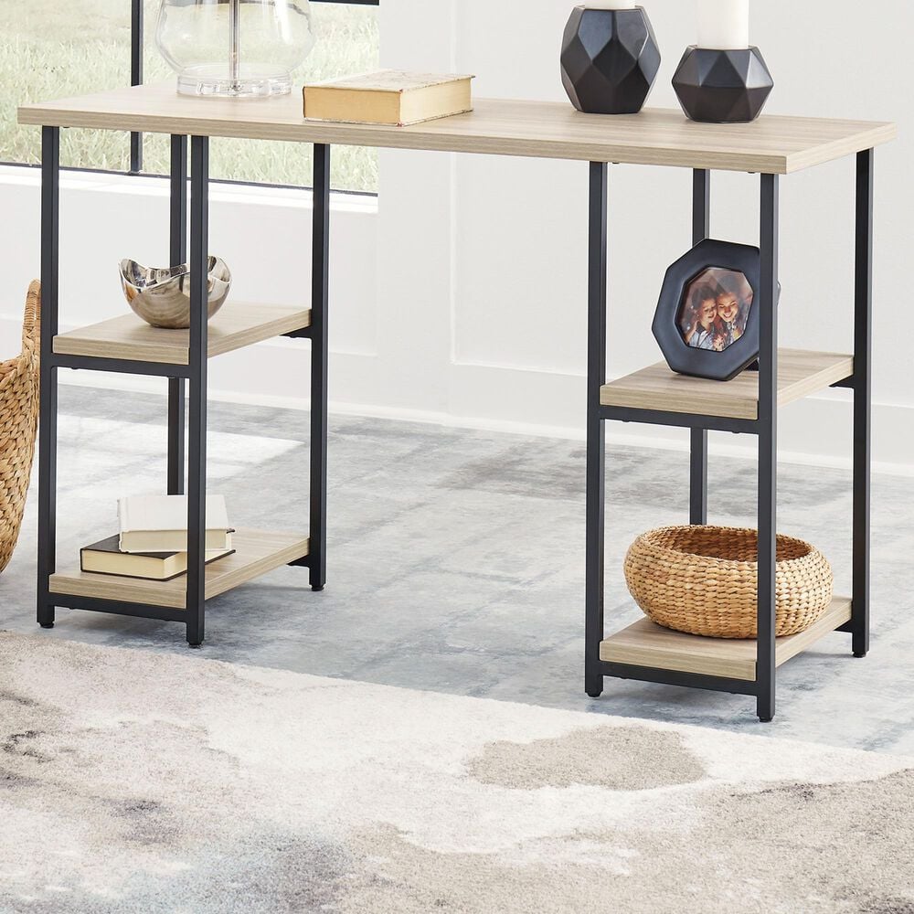 Ashley Waylowe 48&quot; Writing Desk in Natural and Black, , large