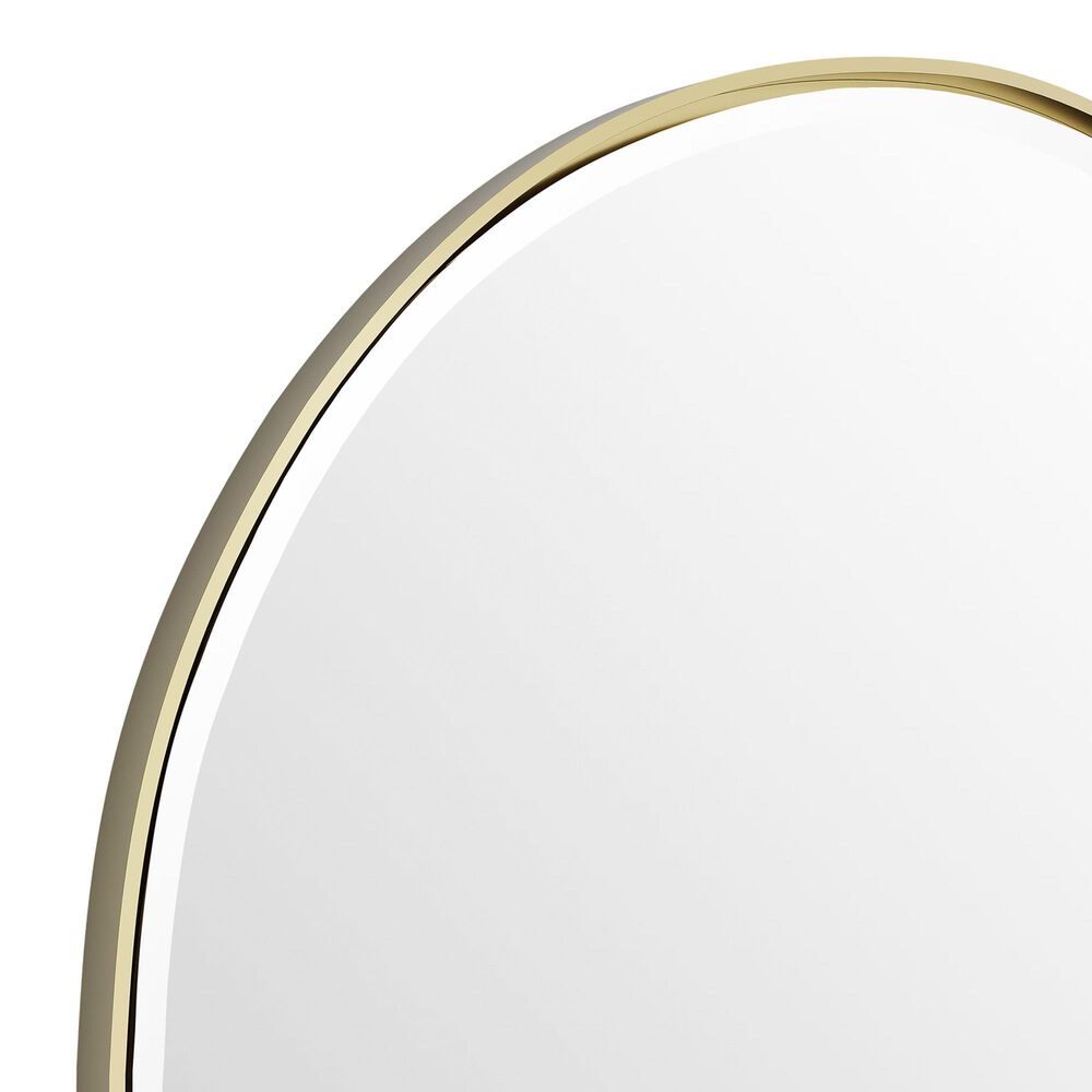James Martin Rohe 24&quot; Arched Mirror in Champagne Brass, , large