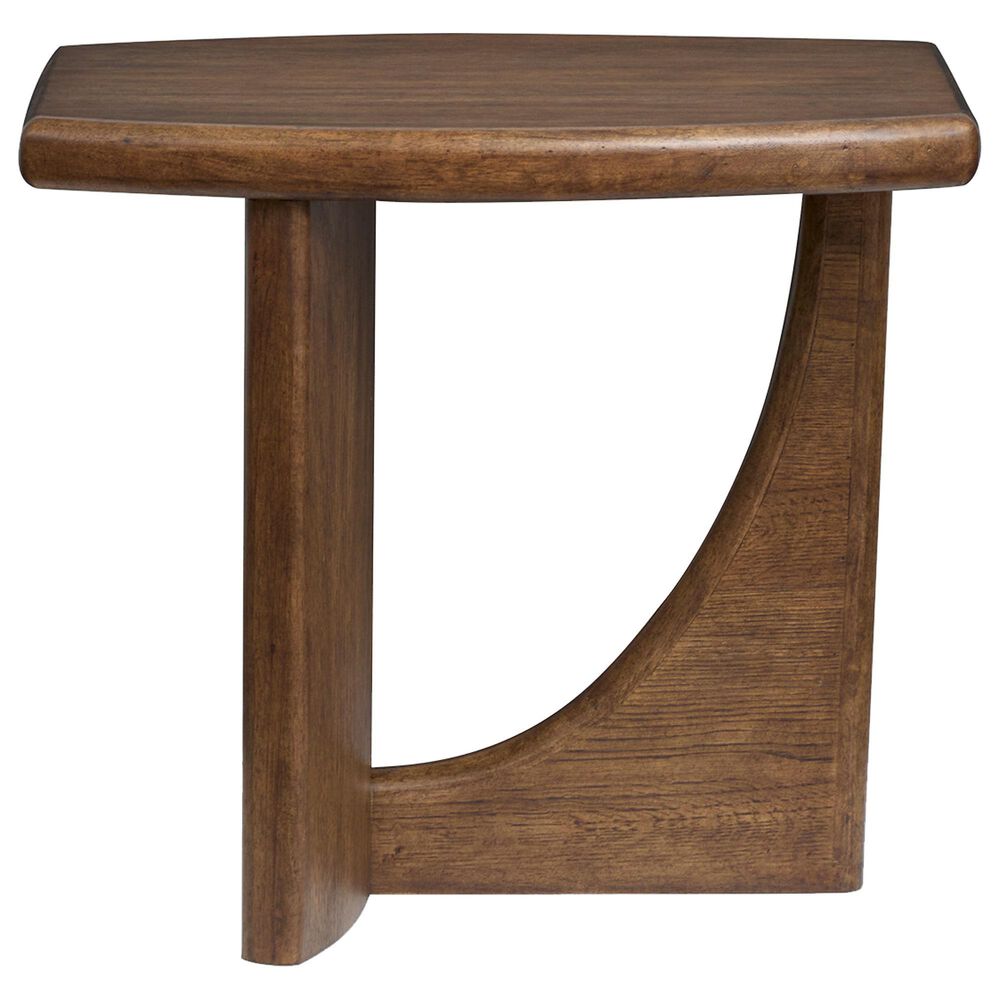 Nicolette Home Phoebe Rectangular End Table in Sienna Brown, , large