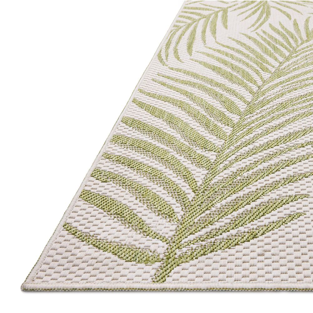Loloi Easton Ivory and Green 2&#39;3&quot; x 3&#39;9&quot; Indoor/Outdoor Area Rug, , large