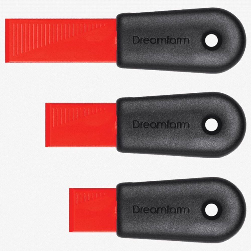 Dreamfarm Cleana 2-Piece Self Sharpening Cleaning Scarper in Red and Dreamfarm Blue, , large