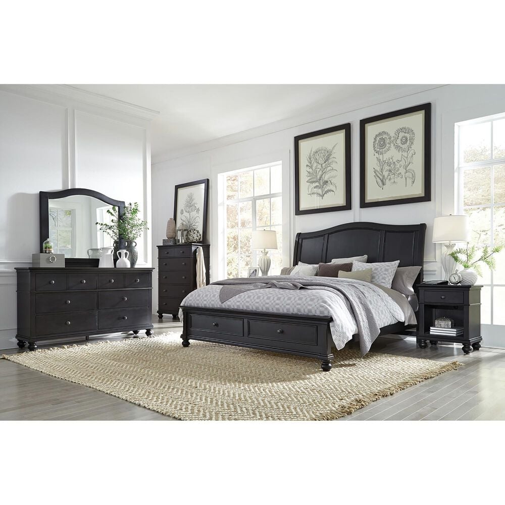 Riva Ridge Oxford 5-Drawer Chest in Black, , large