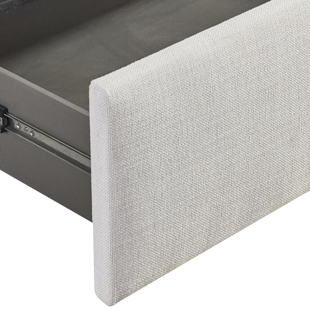 Bernhardt Sawyer King Upholstered Storage Bed in White, , large