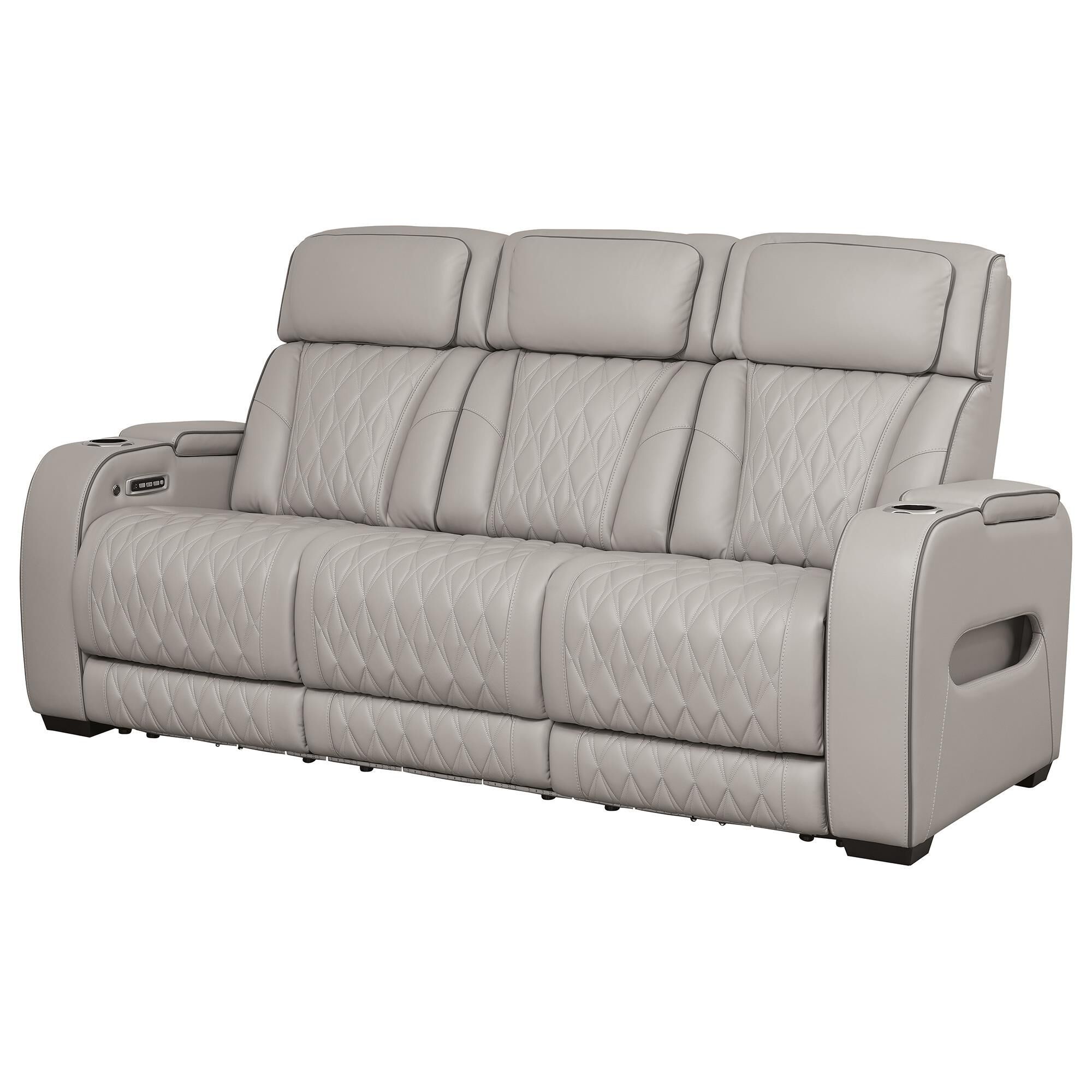 Signature Design by Ashley Boyington Power Reclining Sofa in Gray NFM