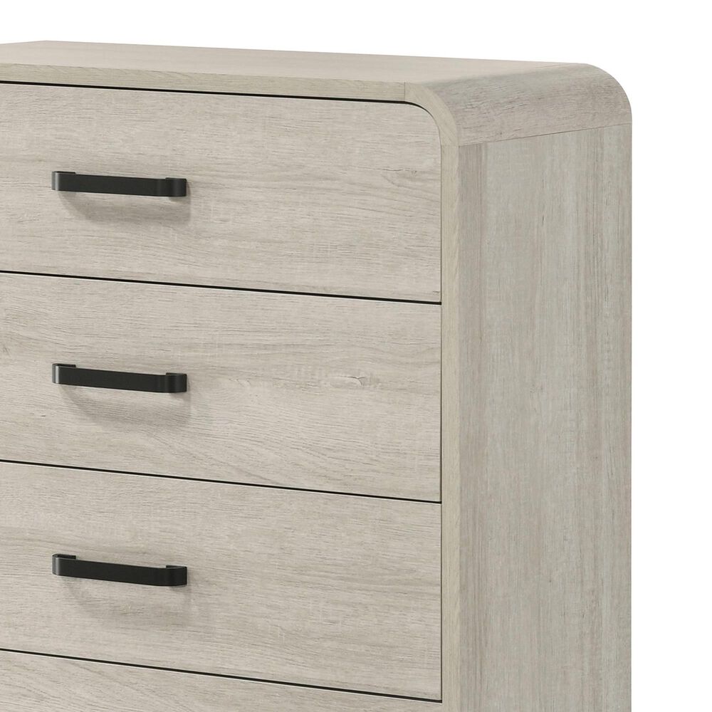 Crown Mark Nyomi 5-Drawer Chest in White, , large